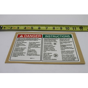 Outrigger Safety Danger Decal Genie Part 82757GT