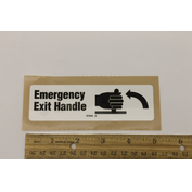Decal;Emergency Exit Handle Genie Part 97688GT