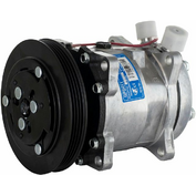 12-Volt A/C Compressor With Clutch And Pulley | Brand: Case Ih; New Holland Agriculture; Case; New Holland Construction | Part # 47741862 | Package Qty: 1 | Air Conditioning; Heating & Ventilation