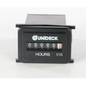 New 06200002 Unideck Hour Meter 10-80VDC Square Type