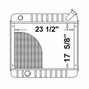 At129141 New 17.625" High Radiator Fits John Deere Ind. Construction 210C 482C