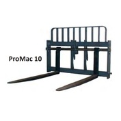 48" Wide Frame - Promac - 10,000 lbs. Capacity, JCB, 2.25" Fixed Shaft, Grapple With 48" Forks