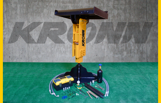 Kronn Hydraulic Hammers For 2000 to 7000 lbs Skid Steers with 36” Wide Back Plate, Part Kronn RH-45