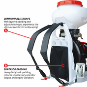 Factory Reconditioned 4 Gallon Backpack Motorized Granular Spreader for Fertilizer Seed Feed Salt Ice - Spreader + Liquid Tank