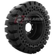 Set of 4 10 Inch Nu-Air All Terrain Solid Tires with Rims