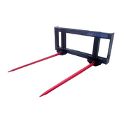 Double Top Tine Hay Spear With Bottom Stabilizers | Blue Diamond Attachments | Part # 311040