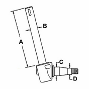 Right Hand Spindle Fits 20C 235 245 250 250 Orchard 30B 30D 40B 674385M93 674385