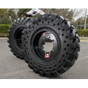 14x24 Maximizer GT Solid Cushion Flat Proof Tires On The Rim 
