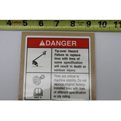 Tip Over Hazard Danger Decal Genie Part 52672GT