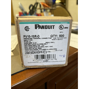 Panduit Pv10-10R-D Vinyl Insulated, Funnel Entry, 12 - 10 Awg, Ring Terminal...