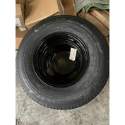 New Radial Trailer Tire & Black Rim St235/80R16 Load E 8 Lug On Spoke Wheel