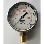 New PGL-A-63-N-B-5000-S LHA Pressure Gauge 0-5000psi (0-350bar)